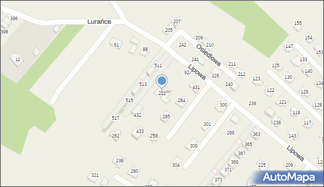 Zabawa, Zabawa, 221, mapa Zabawa
