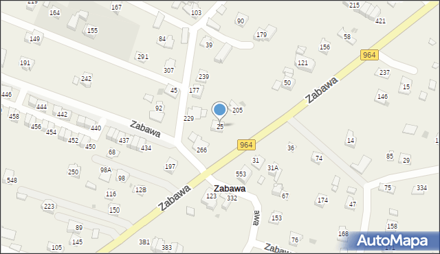 Zabawa, Zabawa, 25, mapa Zabawa