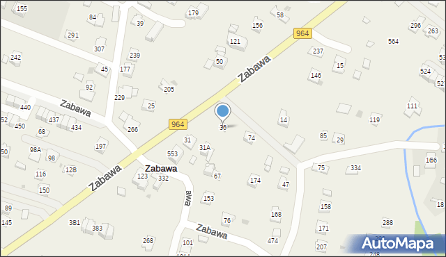 Zabawa, Zabawa, 36, mapa Zabawa