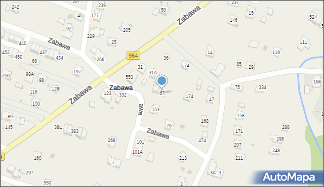 Zabawa, Zabawa, 67, mapa Zabawa