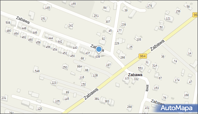 Zabawa, Zabawa, 87, mapa Zabawa