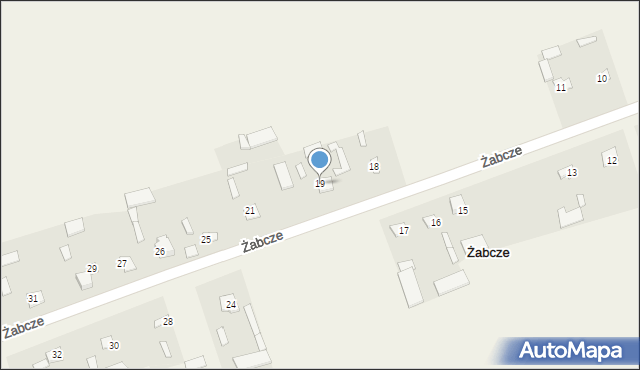 Żabcze, Żabcze, 19, mapa Żabcze