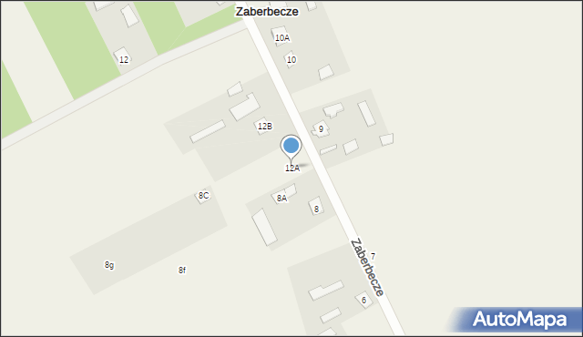 Zaberbecze, Zaberbecze, 12A, mapa Zaberbecze