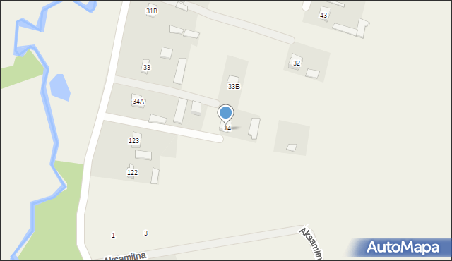Żabia Wola, Żabia Wola, 34B, mapa Żabia Wola
