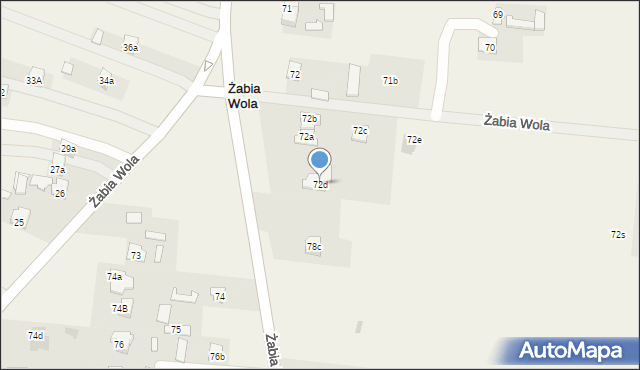 Żabia Wola, Żabia Wola, 72d, mapa Żabia Wola