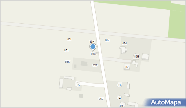 Żabia Wola, Żabia Wola, 85G, mapa Żabia Wola