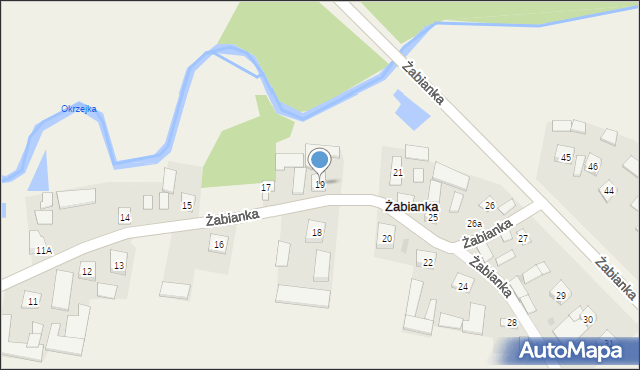 Żabianka, Żabianka, 19, mapa Żabianka