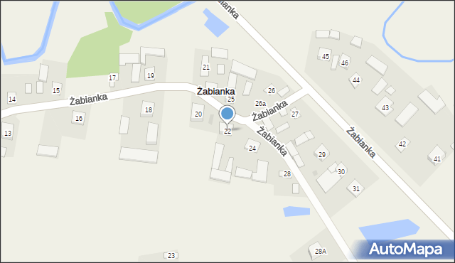 Żabianka, Żabianka, 22, mapa Żabianka