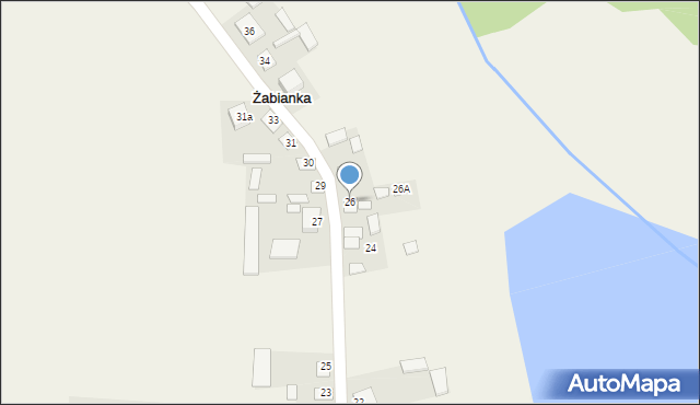 Żabianka, Żabianka, 26, mapa Żabianka