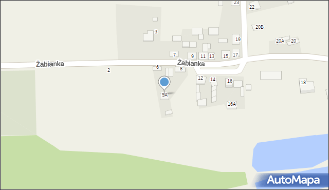 Żabianka, Żabianka, 5A, mapa Żabianka