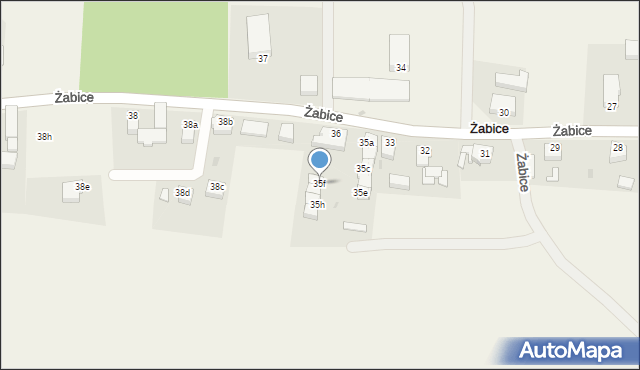 Żabice, Żabice, 35f, mapa Żabice