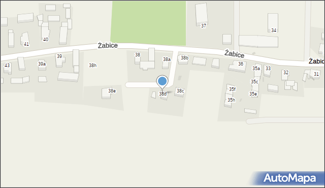 Żabice, Żabice, 38d, mapa Żabice