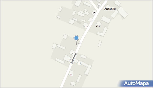 Żabickie, Żabickie, 9, mapa Żabickie