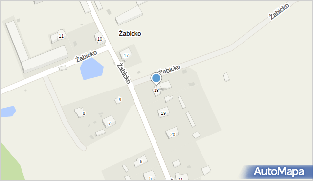 Żabicko, Żabicko, 18, mapa Żabicko