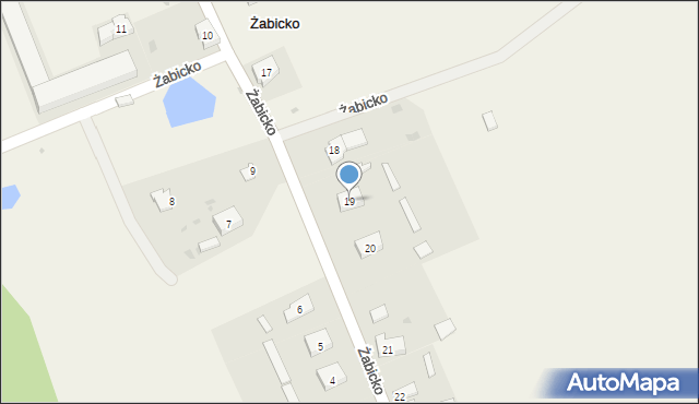 Żabicko, Żabicko, 19, mapa Żabicko