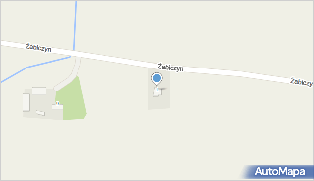 Żabiczyn, Żabiczyn, 1, mapa Żabiczyn