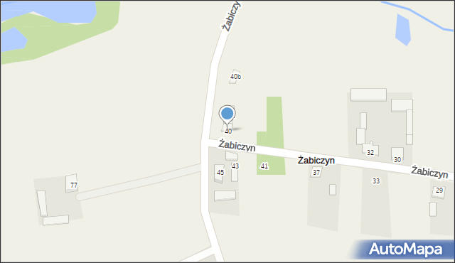 Żabiczyn, Żabiczyn, 40, mapa Żabiczyn