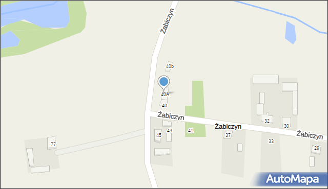 Żabiczyn, Żabiczyn, 40A, mapa Żabiczyn