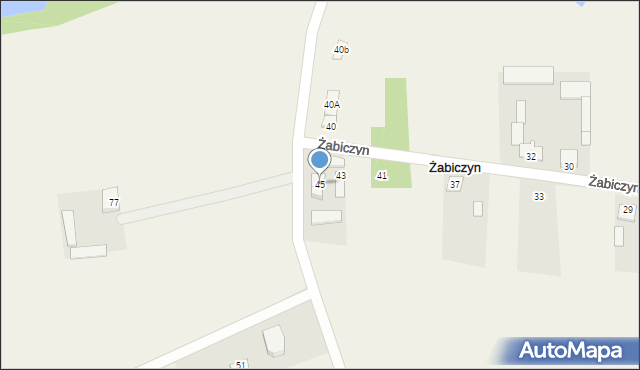 Żabiczyn, Żabiczyn, 45, mapa Żabiczyn