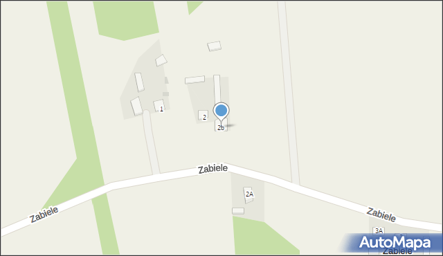 Zabiele, Zabiele, 2A, mapa Zabiele