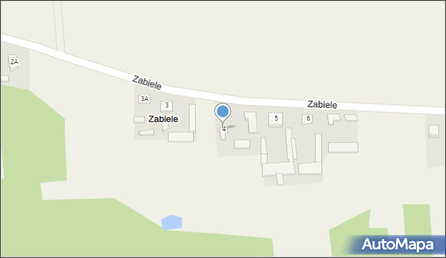 Zabiele, Zabiele, 4, mapa Zabiele