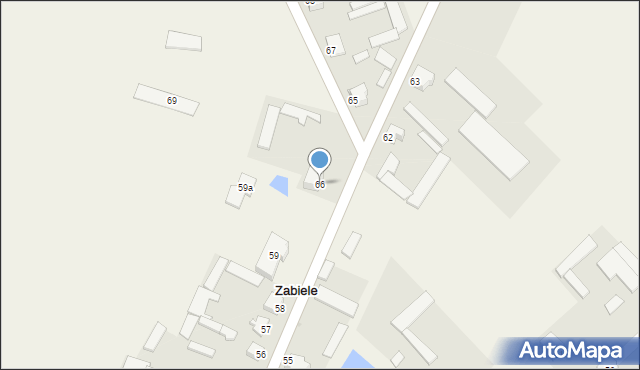 Zabiele, Zabiele, 66, mapa Zabiele