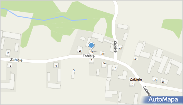 Zabiele, Zabiele, 19, mapa Zabiele