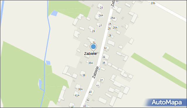 Zabiele, Zabiele, 33, mapa Zabiele