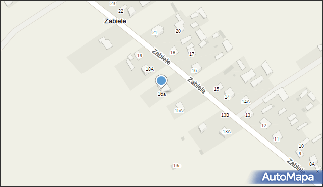 Zabiele, Zabiele, 16a, mapa Zabiele