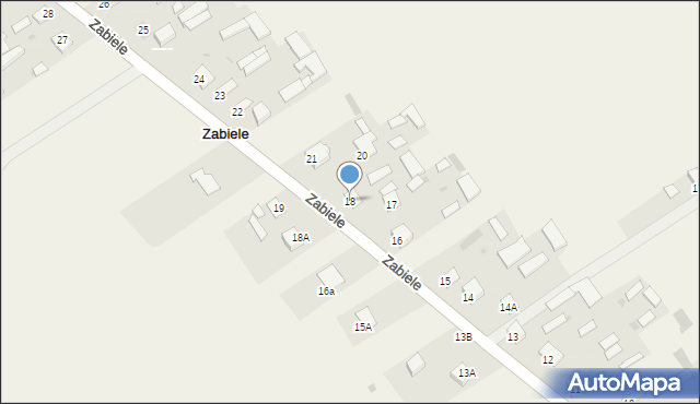 Zabiele, Zabiele, 18, mapa Zabiele