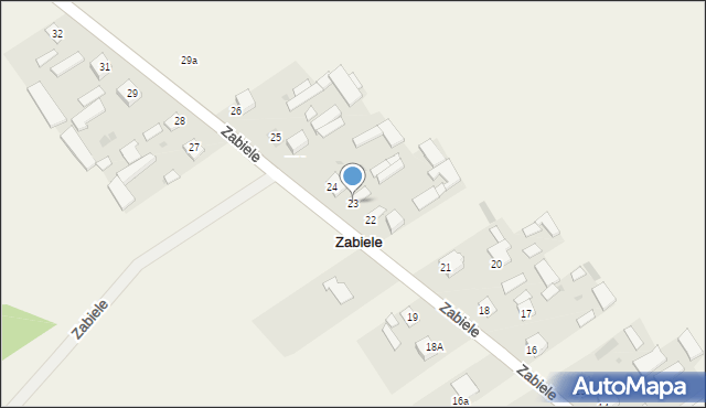 Zabiele, Zabiele, 23, mapa Zabiele