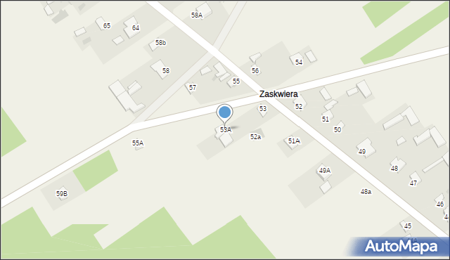 Zabiele, Zabiele, 53A, mapa Zabiele