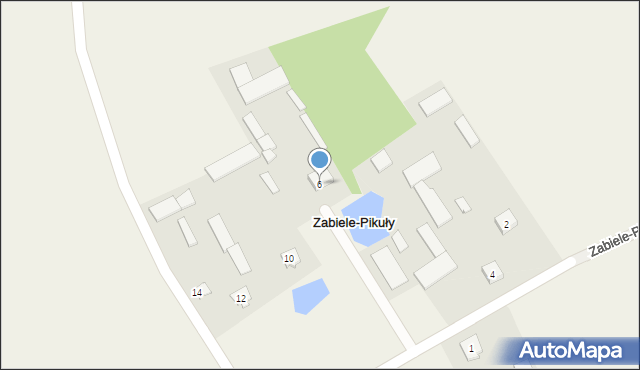 Zabiele-Pikuły, Zabiele-Pikuły, 6, mapa Zabiele-Pikuły