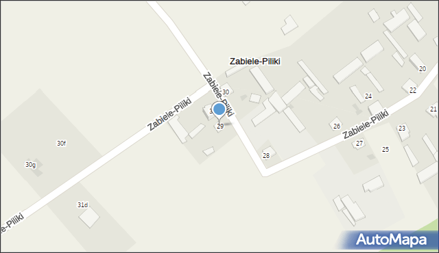 Zabiele-Piliki, Zabiele-Piliki, 29, mapa Zabiele-Piliki