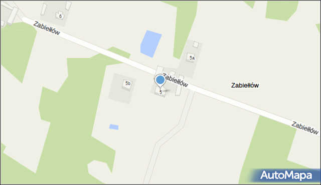 Zabiełłów, Zabiełłów, 5, mapa Zabiełłów