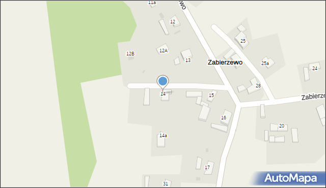 Zabierzewo, Zabierzewo, 14, mapa Zabierzewo