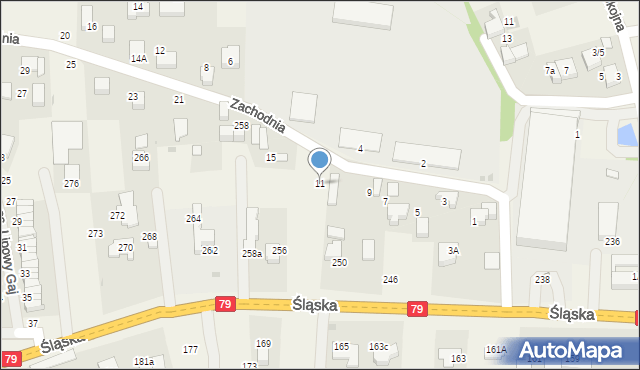 Zabierzów, Zachodnia, 11, mapa Zabierzów