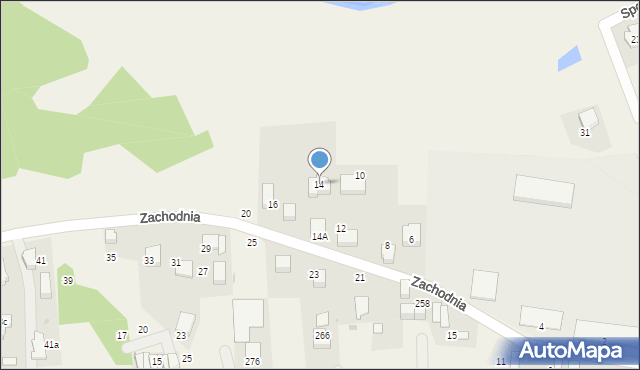 Zabierzów, Zachodnia, 14, mapa Zabierzów