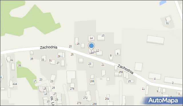 Zabierzów, Zachodnia, 14A, mapa Zabierzów