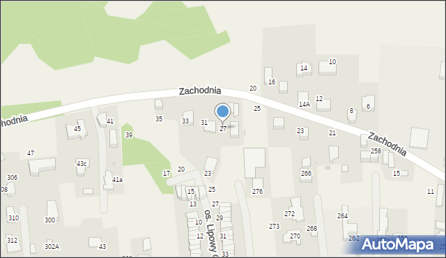 Zabierzów, Zachodnia, 27, mapa Zabierzów
