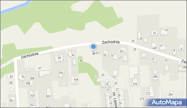 Zabierzów, Zachodnia, 35, mapa Zabierzów