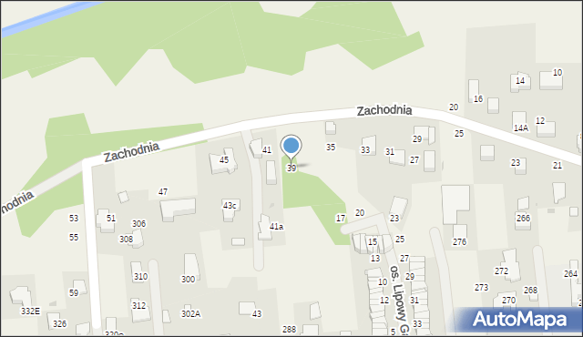 Zabierzów, Zachodnia, 39, mapa Zabierzów