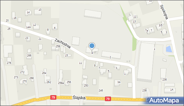 Zabierzów, Zachodnia, 4, mapa Zabierzów