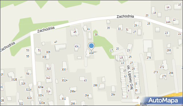 Zabierzów, Zachodnia, 41a, mapa Zabierzów