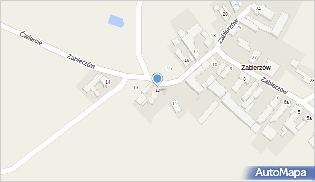 Zabierzów, Zabierzów, 12, mapa Zabierzów