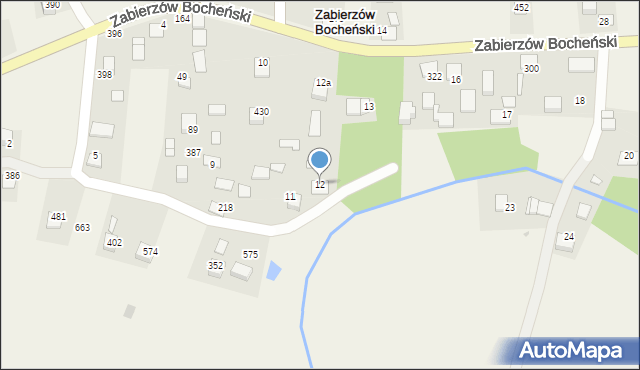 Zabierzów Bocheński, Zabierzów Bocheński, 12, mapa Zabierzów Bocheński