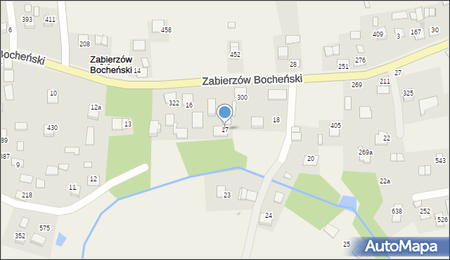 Zabierzów Bocheński, Zabierzów Bocheński, 17, mapa Zabierzów Bocheński