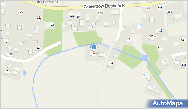 Zabierzów Bocheński, Zabierzów Bocheński, 23, mapa Zabierzów Bocheński