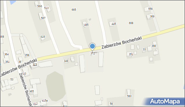 Zabierzów Bocheński, Zabierzów Bocheński, 372, mapa Zabierzów Bocheński