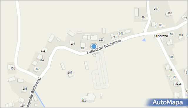 Zabierzów Bocheński, Zabierzów Bocheński, 373, mapa Zabierzów Bocheński